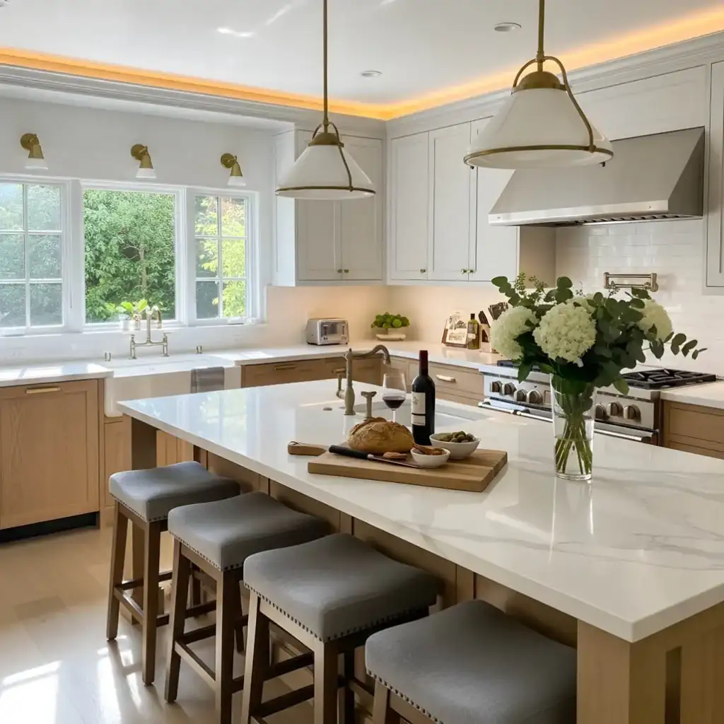 Cozinha Arrumada Para Receber Um Hóspede