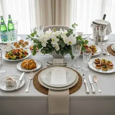 Mesa Arrumada Para Um Almoço
