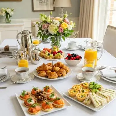 Mesa Arrumada Para Um Café Da Manhã