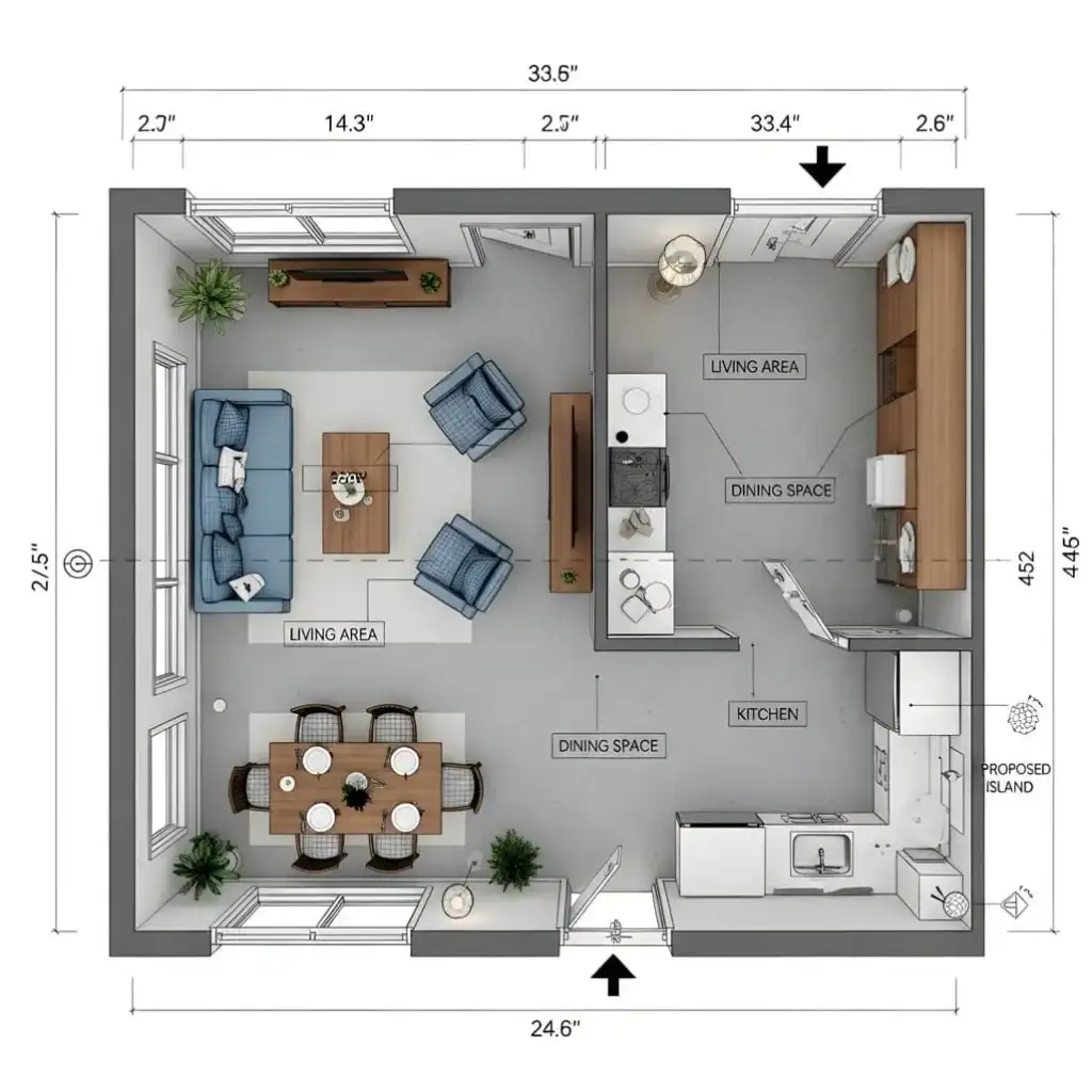 Perspectiva De Um Projeto De Ambientes
