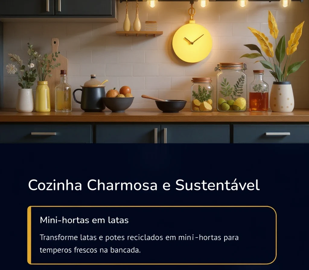 Cozinha Charmosa E Sustentável