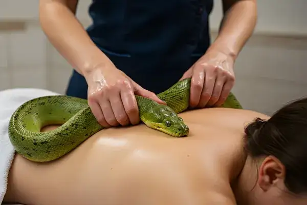 Massagem Com Cobras   Experiência Nada Convencional
