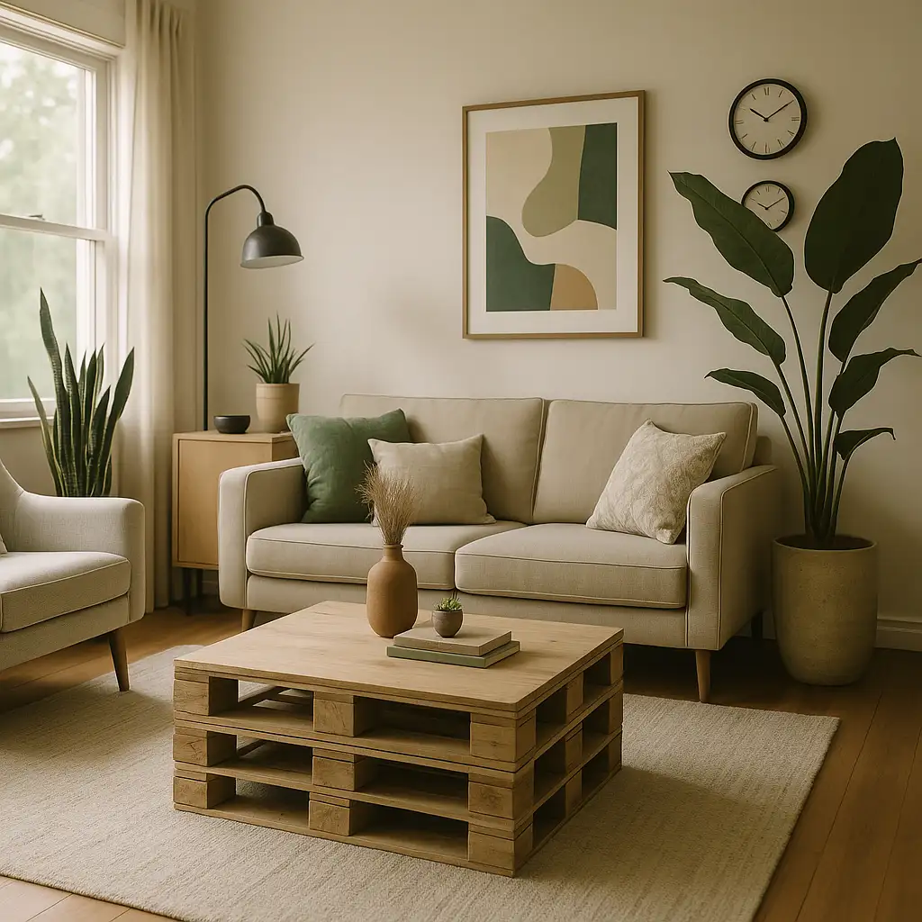 Sala Com Decoração Artesanal E Ecofriendly