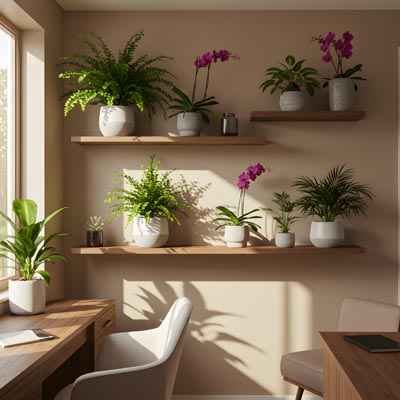 escritorio planta prateleira