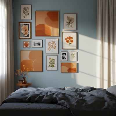 quarto azul quadro