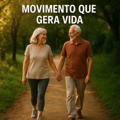 Movimento » Ocaszen Um casal idoso Caminhando de mãos dadas