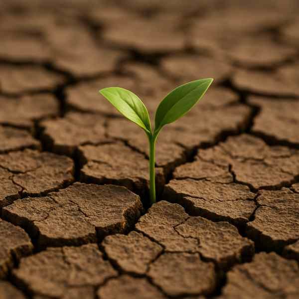 Renascendo » Ocaszen Planta nascendo em um terreno árido