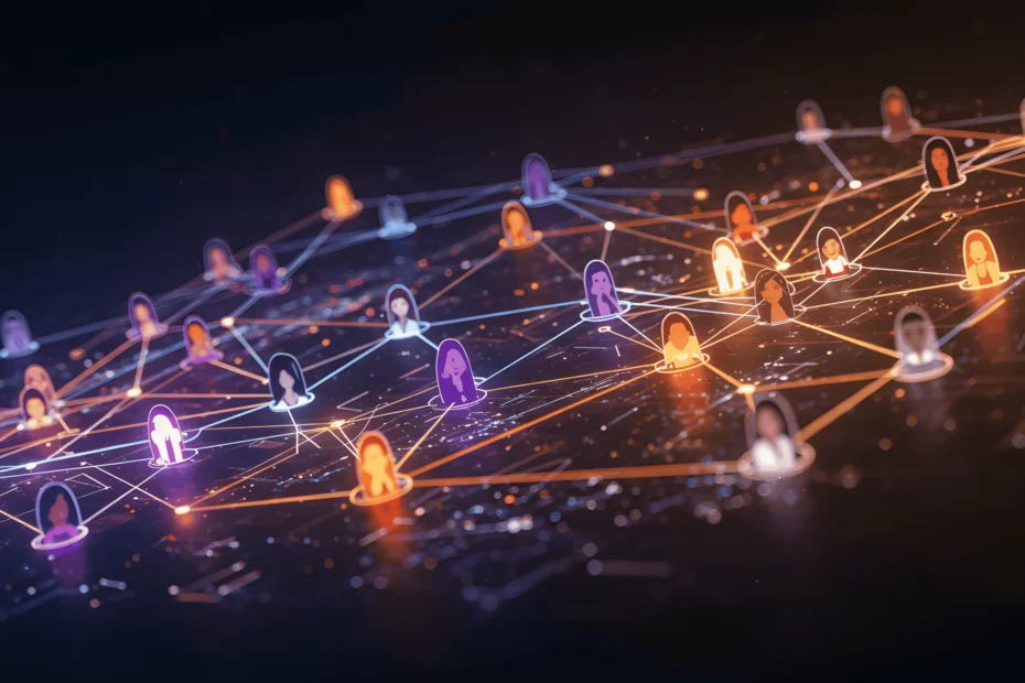 Diagrama das conexões entre as pessoas