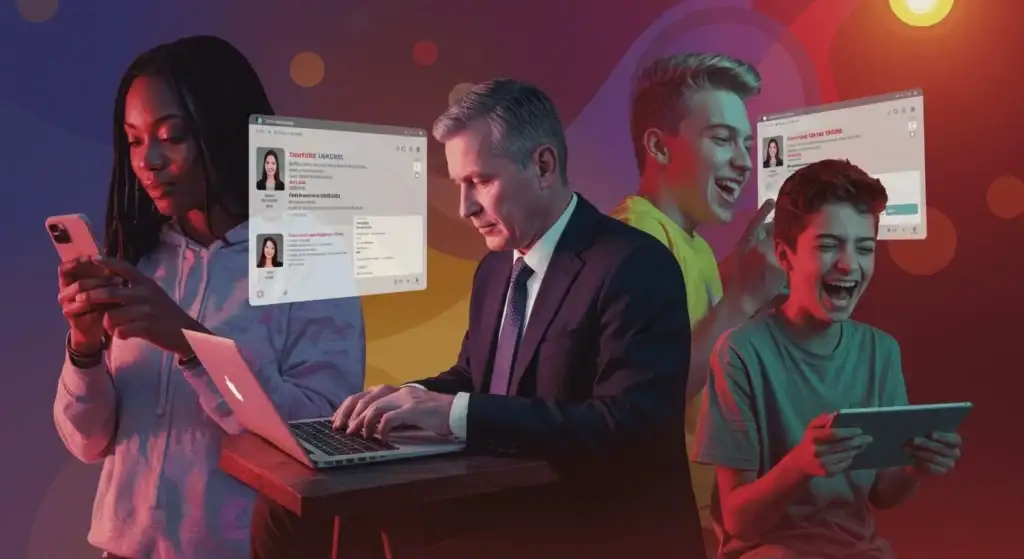 Pessoas Mexendo Em Computadores E Tablets