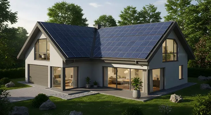 Casa-painel-solar-organizado | Ocaszen | Equilíbrio De Corpo Casa E Consciência Casa Com Painel Solar Organizada