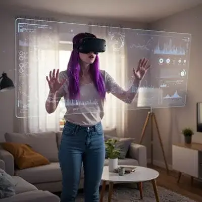 Pessoa Utilizando a Realidade Virtual