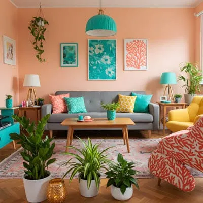 Sala-de Estar-parede-rosa | Ocaszen | Equilíbrio De Corpo Casa E Consciência Sala De Estar Com Parede Rosa