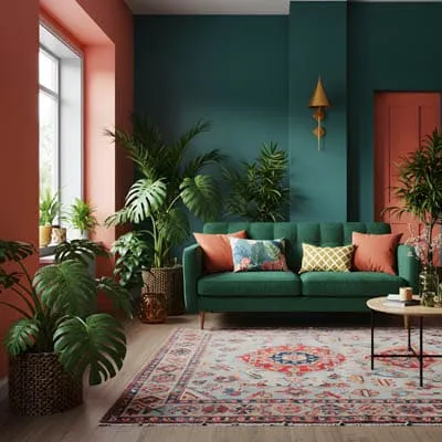Sala-de-estar-parede-verde | Ocaszen | Equilíbrio De Corpo Casa E Consciência Sala De Estar Com Parede Verde