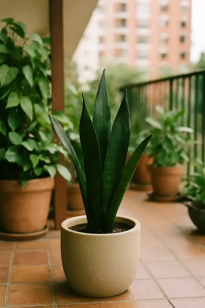 Espada-sao-jorge-varanda | Ocaszen | Equilíbrio De Corpo Casa E Consciência Vaso Com Espada De São Jorge