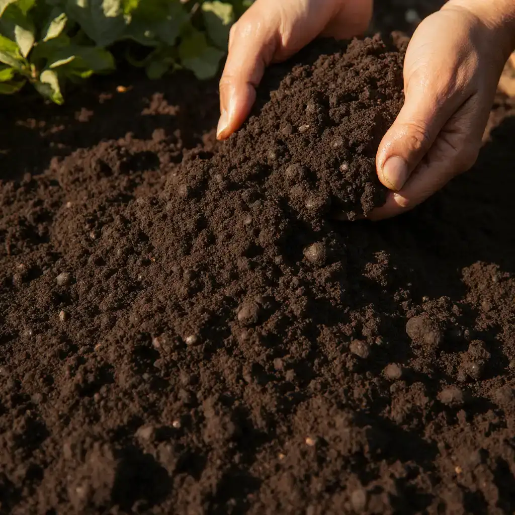 Kompostierung   Fertiger Nährstoffreicher Humus