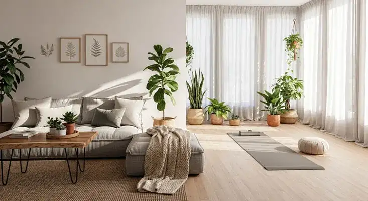 Sala Com Espaço Para Yoga