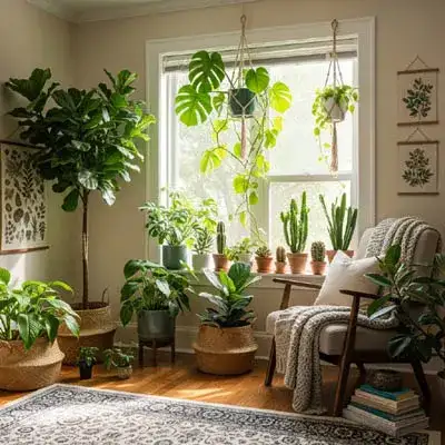 Sala Com Plantas Tropicais