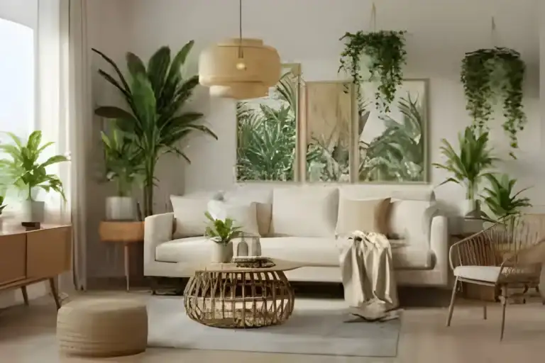 Decoração da Sala com Plantas Tropicais