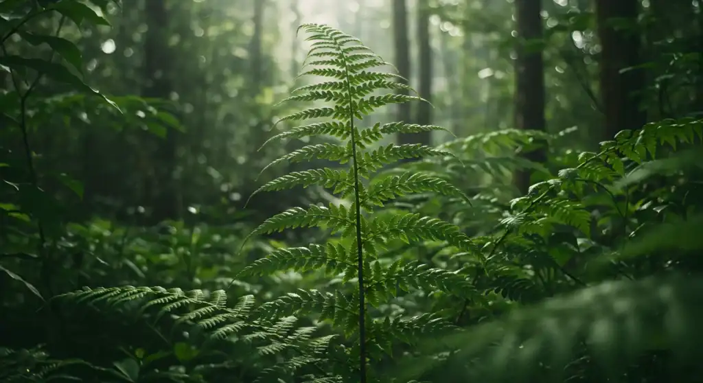 Uma Linda Samambaia Em Seu Habitat Natural