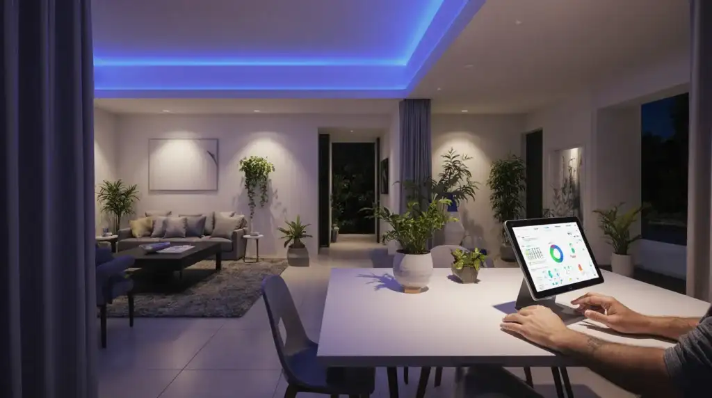 Uma Sala Utilizando Led Como Iluminação