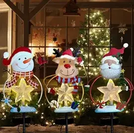 Pacote com três estacas de iluminação