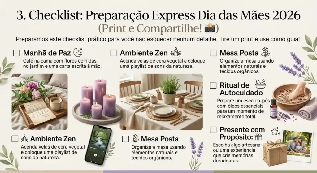 Checklist Preparação Express Dia Das Mães 2026