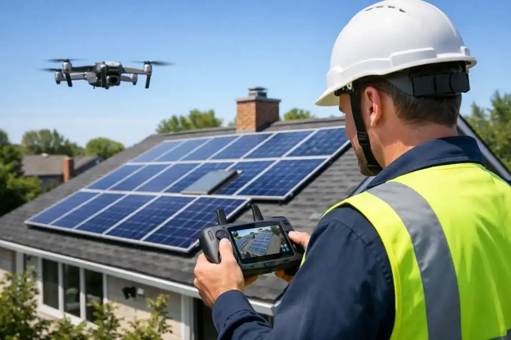 H2_consideracoes_desafios | Ocaszen | Equilíbrio De Corpo Casa E Consciência Técnico Realizando Inspeção De Telhado Para Instalação De Energia Solar