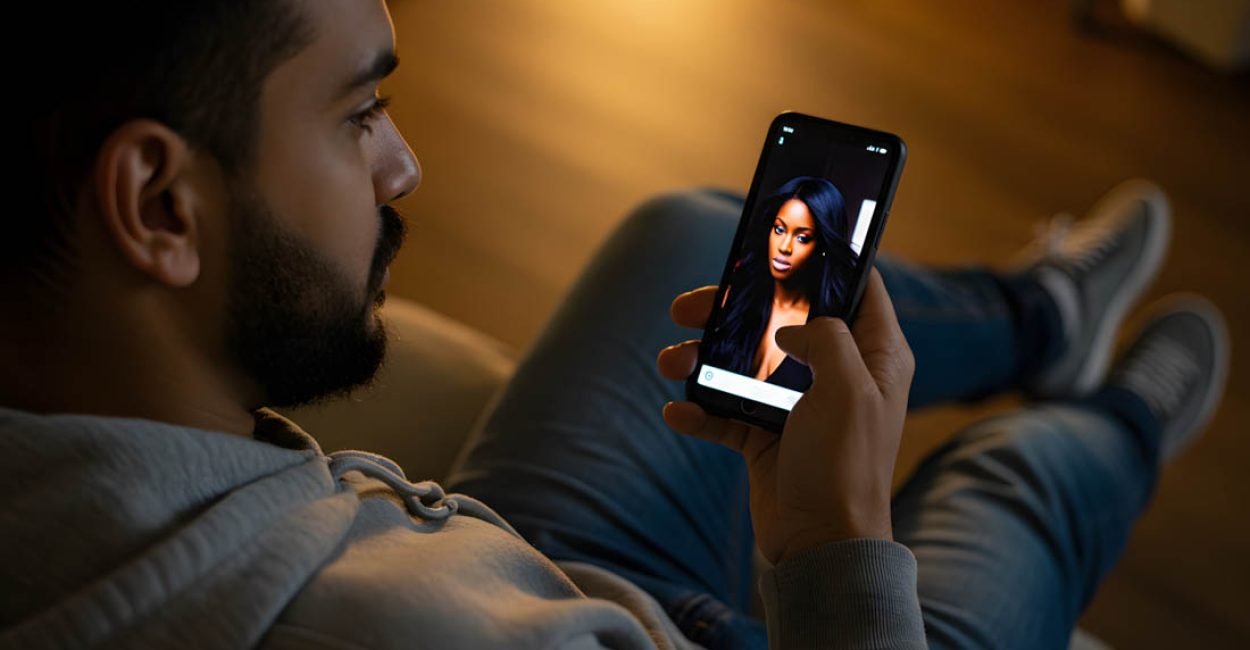 pessoa olhando o celular