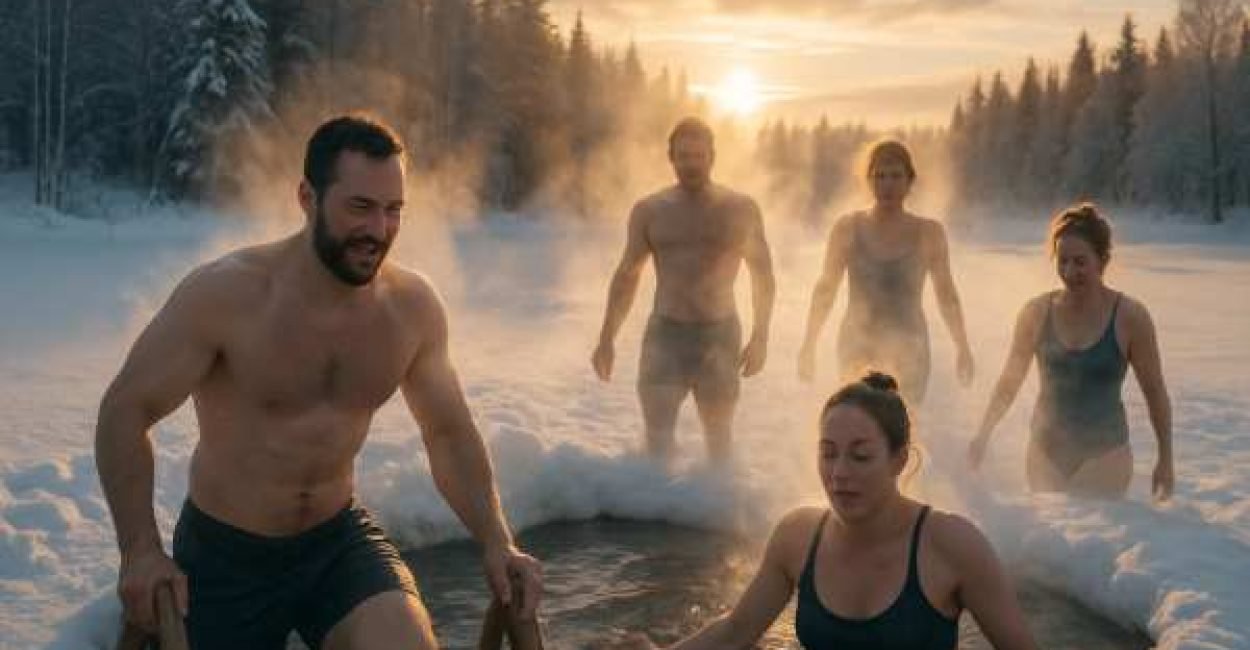 Sauna Finlandesa com Contraste Térmico